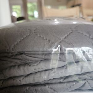 Gray Quilted Full Size Sofa Cover